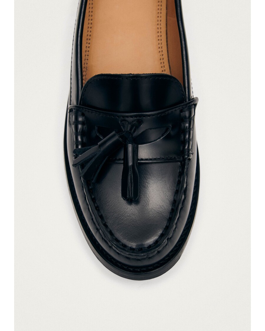 Alohas Terrane Black Leather Loafers