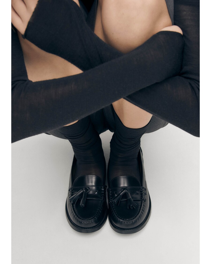 Alohas Terrane Black Leather Loafers