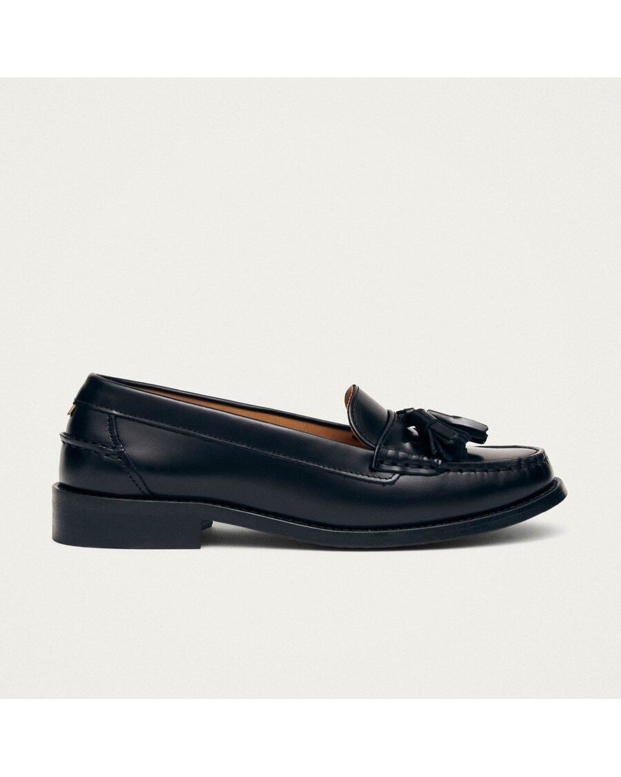 Alohas Terrane Black Leather Loafers