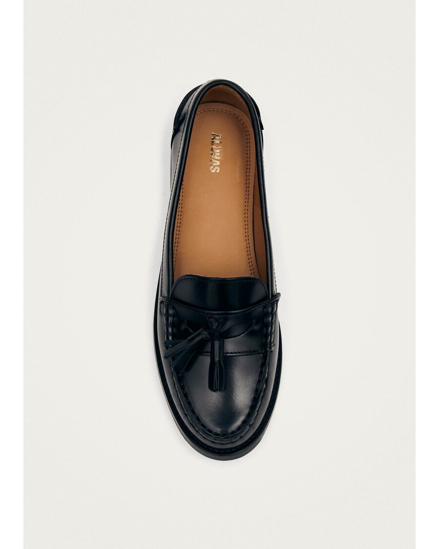 Alohas Terrane Black Leather Loafers