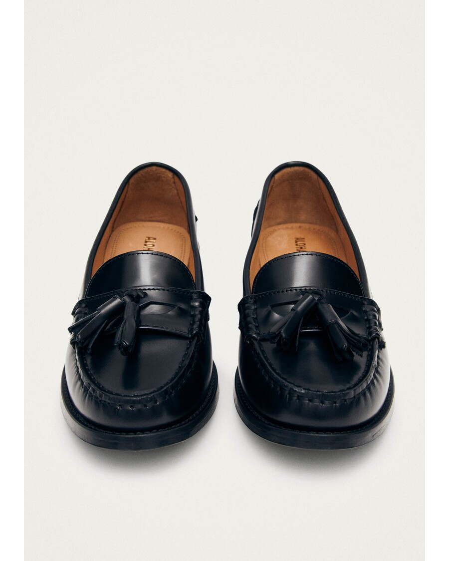 Alohas Terrane Black Leather Loafers