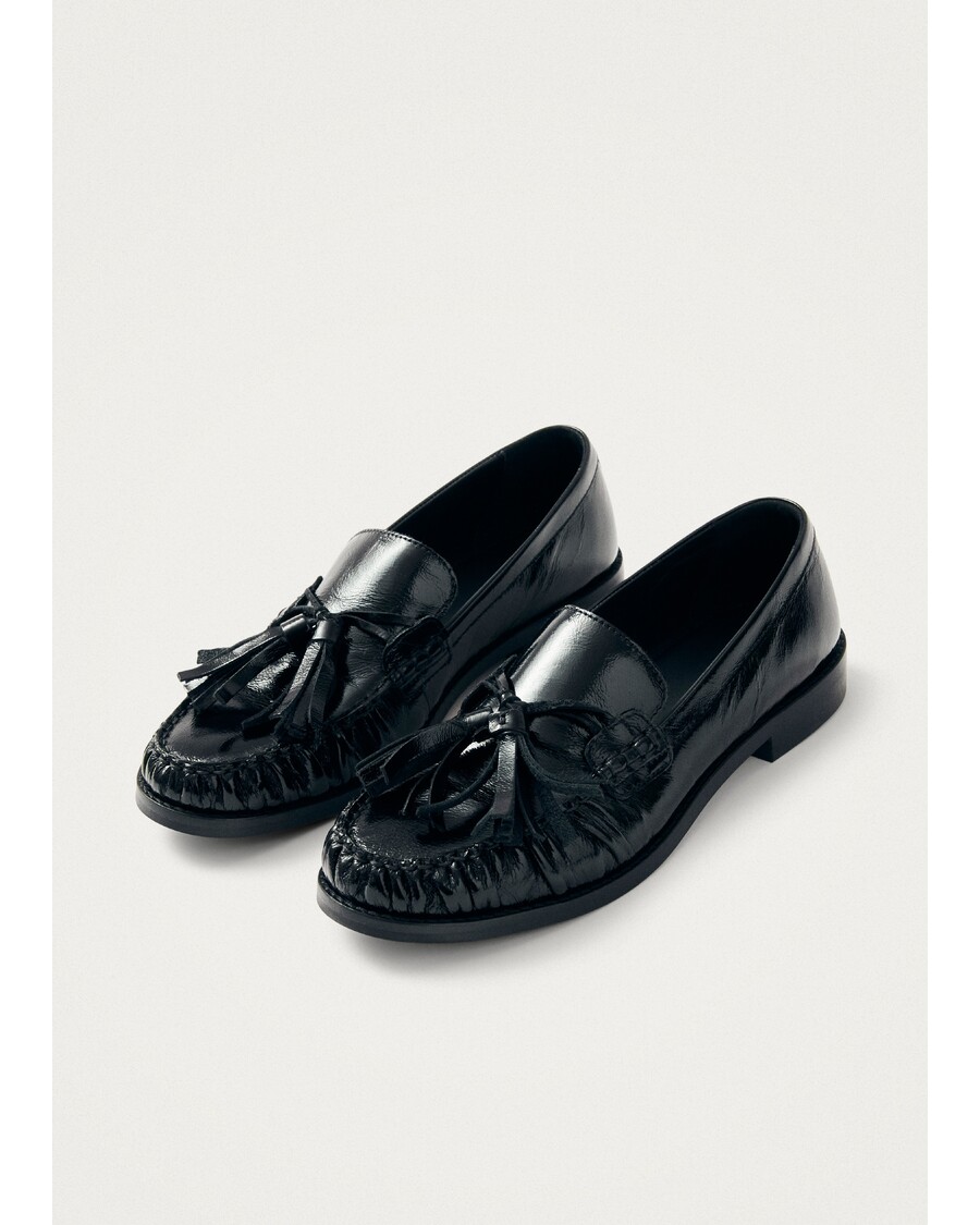 Alohas Marietta Onix Black Leather Loafers