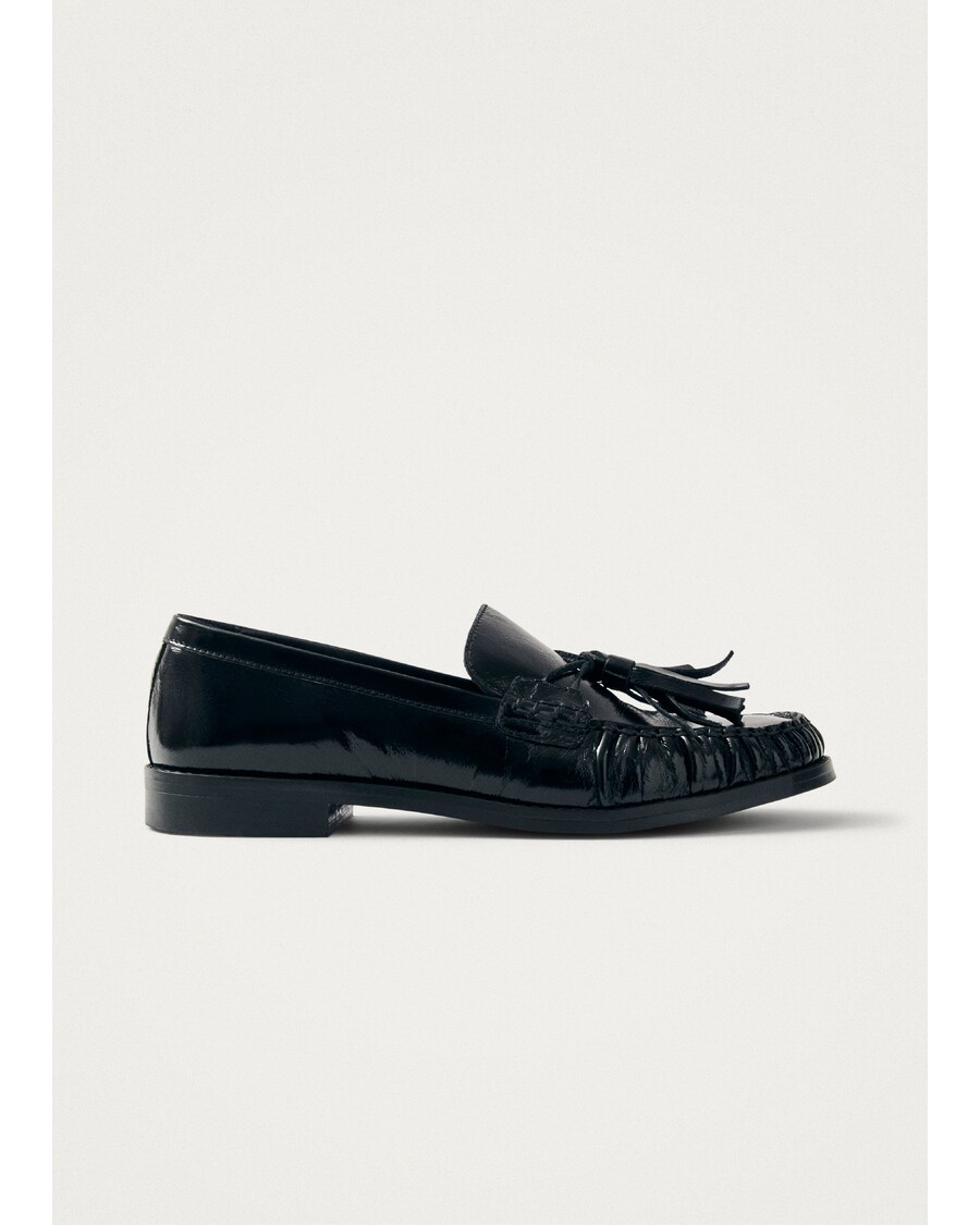 Alohas Marietta Onix Black Leather Loafers