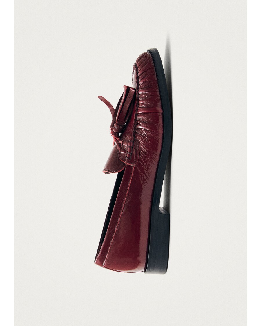 Alohas Marietta Onix Burgundy Leather Loafers
