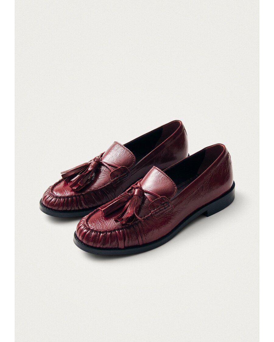 Alohas Marietta Onix Burgundy Leather Loafers
