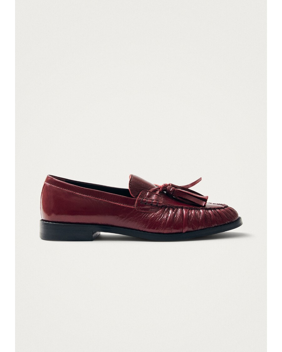 Alohas Marietta Onix Burgundy Leather Loafers