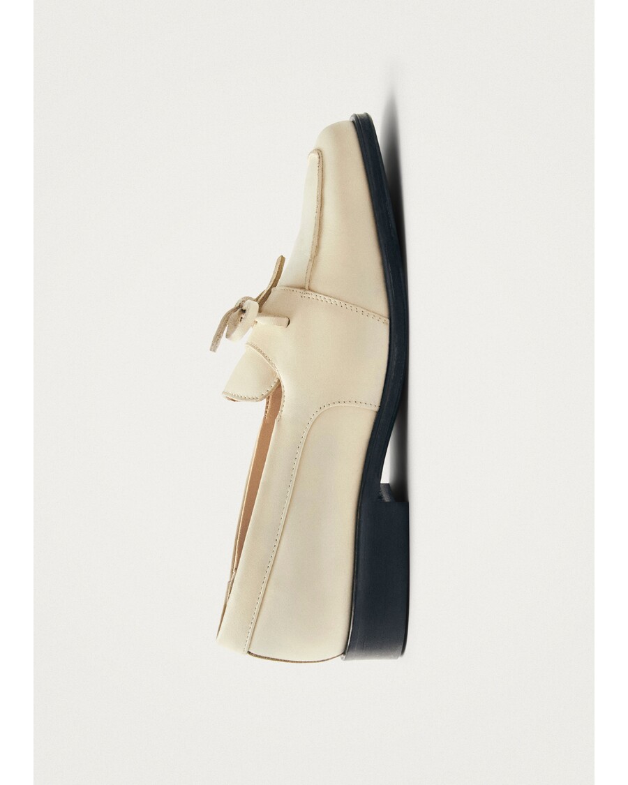 Alohas Amour Cream Leather Loafers