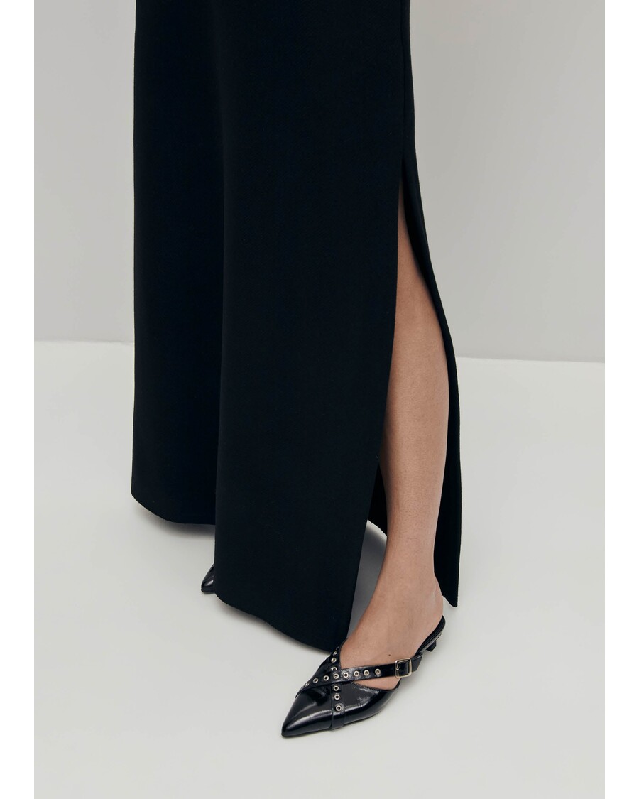 Alohas Zyra Onix Black Leather Mules