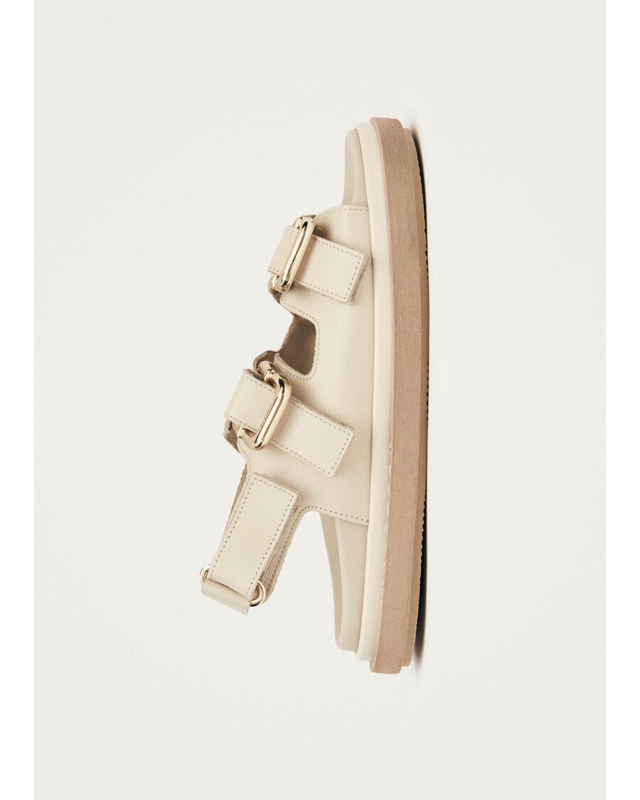 סנדלי עור Alohas Harper קרם