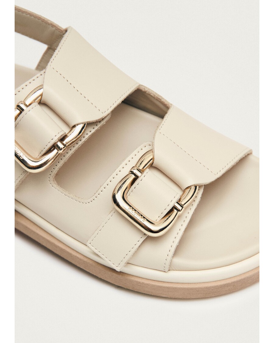 סנדלי עור Alohas Harper קרם