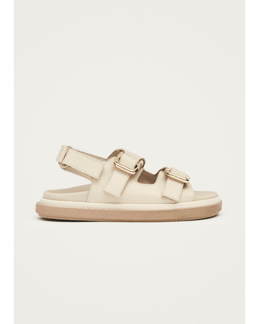 Alohas Harper Cream Leather Sandals