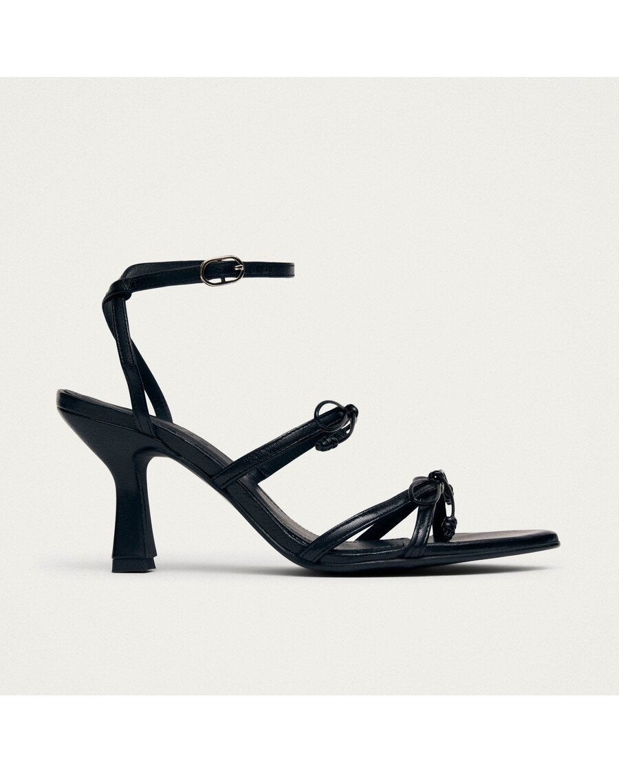 סנדלי עור שחורים של Alohas Malia