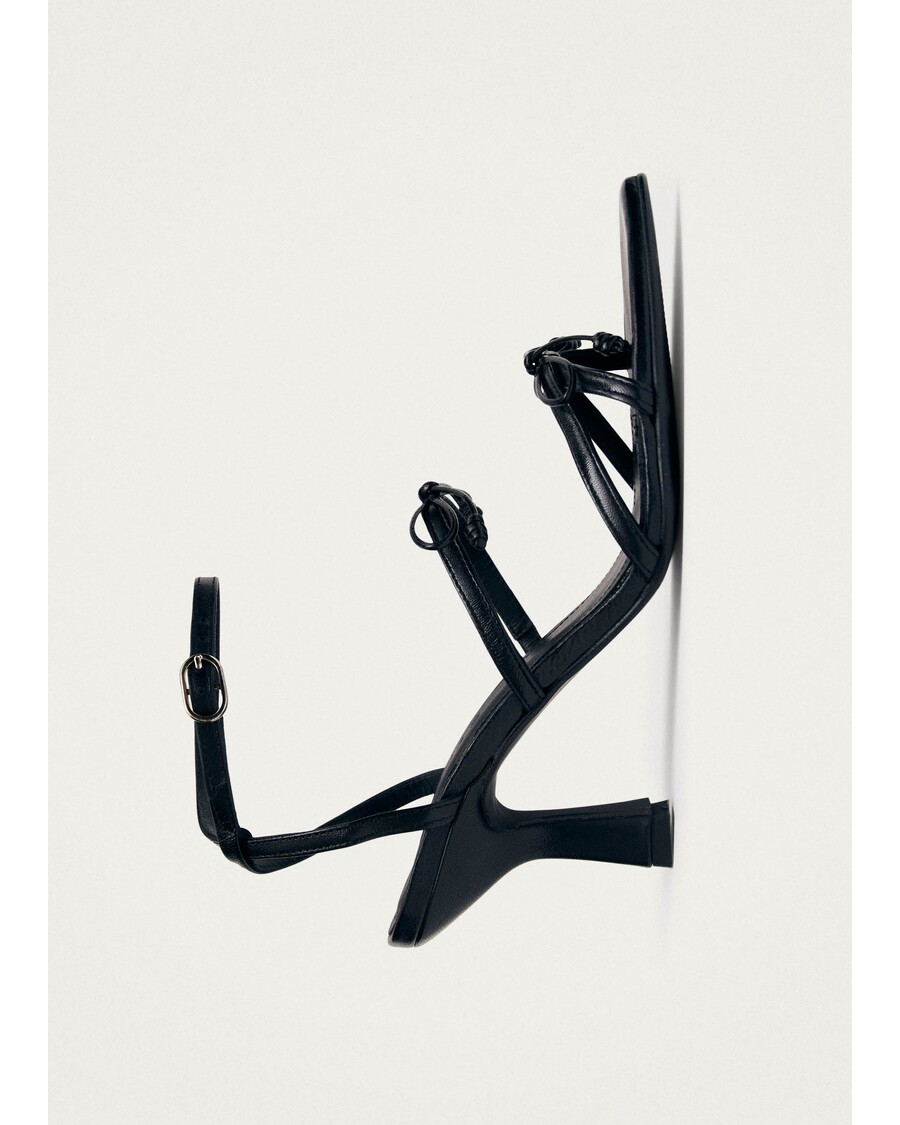 סנדלי עור שחורים של Alohas Malia