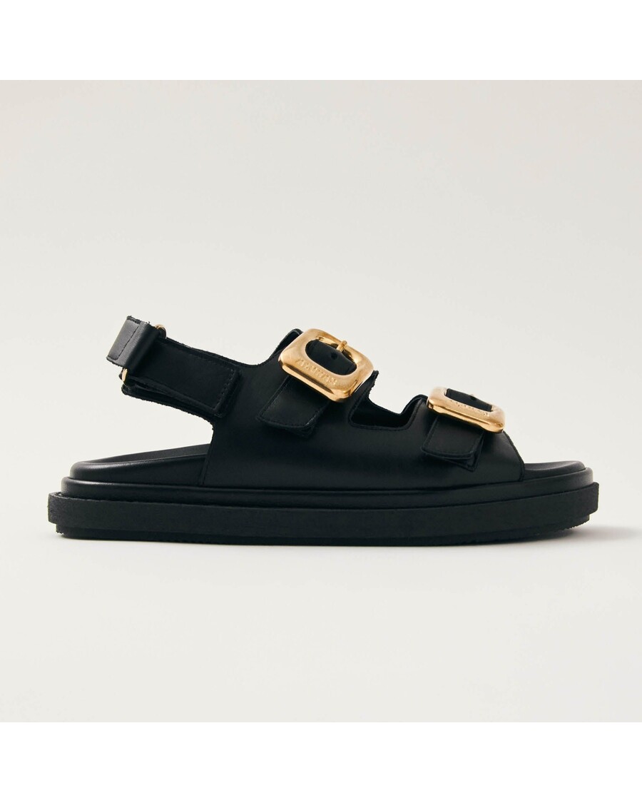 μαύρα δερμάτινα σανδάλια Alohas Daria