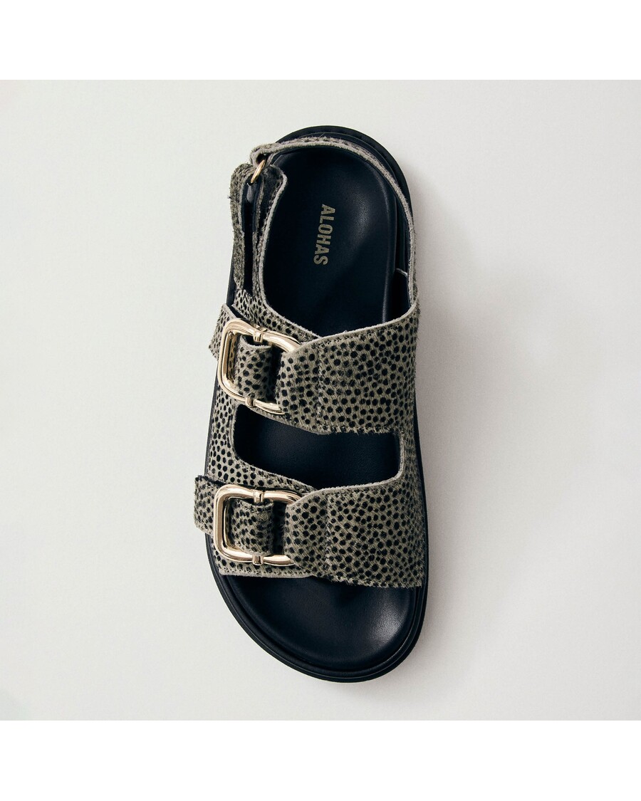 Απαλό γκρι δερμάτινα σανδάλια Alohas Harper