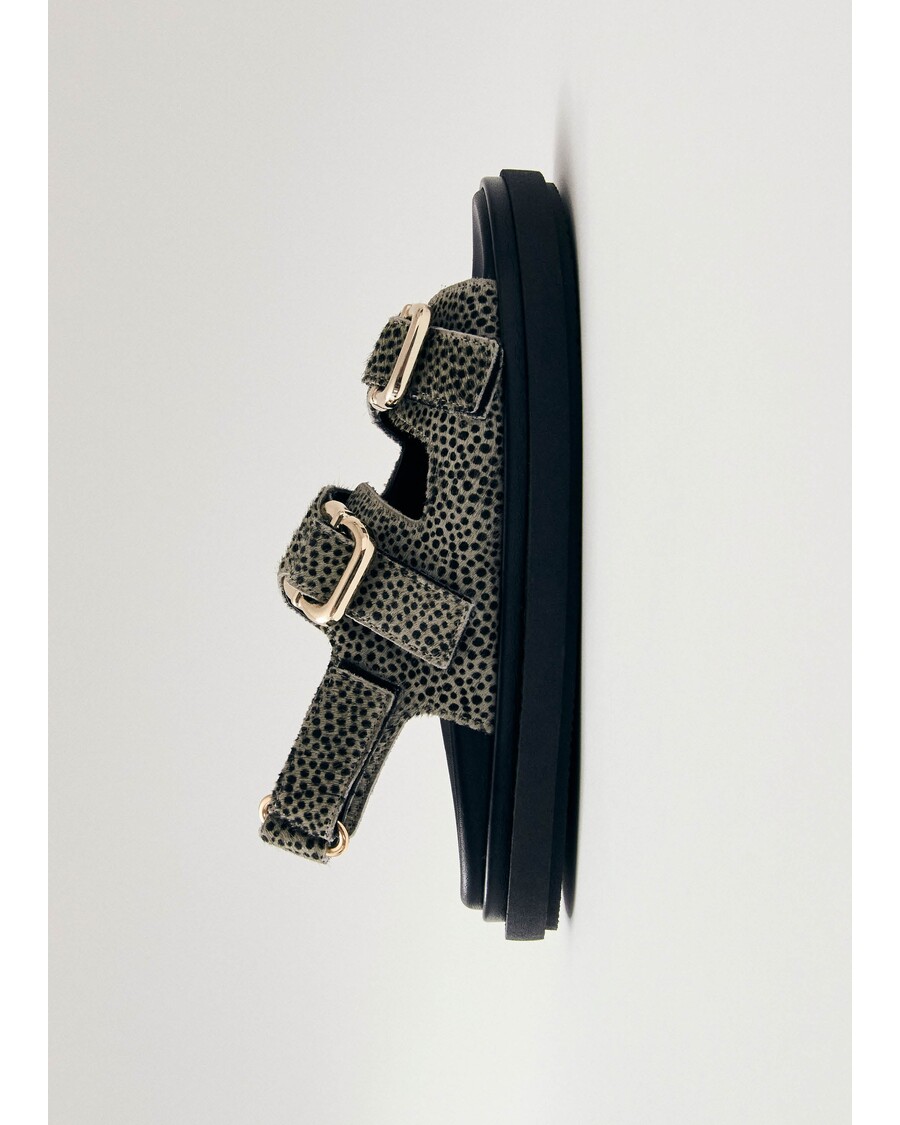 Απαλό γκρι δερμάτινα σανδάλια Alohas Harper