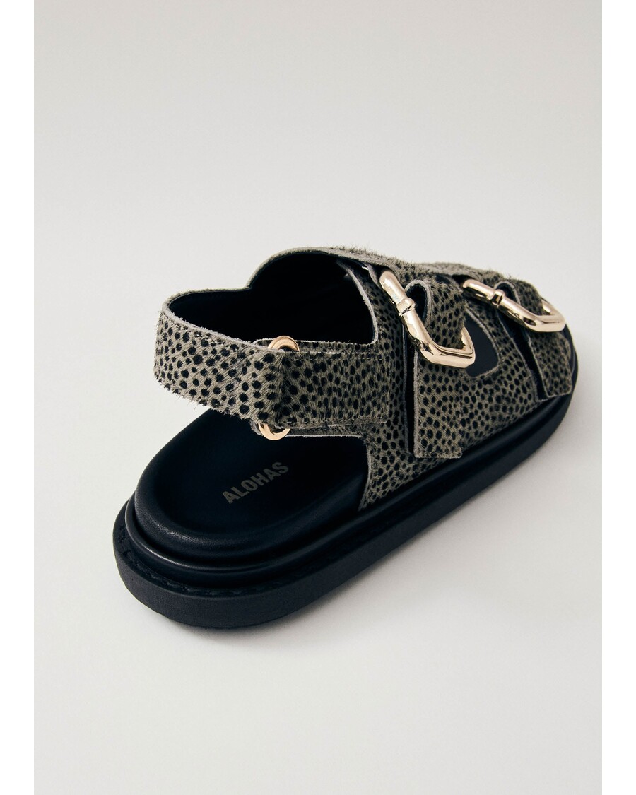 Απαλό γκρι δερμάτινα σανδάλια Alohas Harper