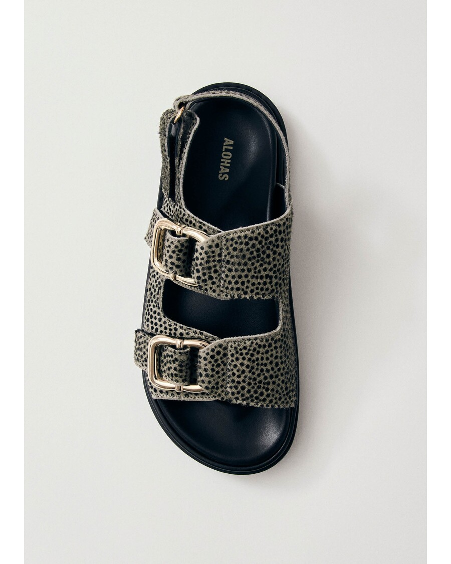 Alohas Harper Soft Grey Leather Sandals
