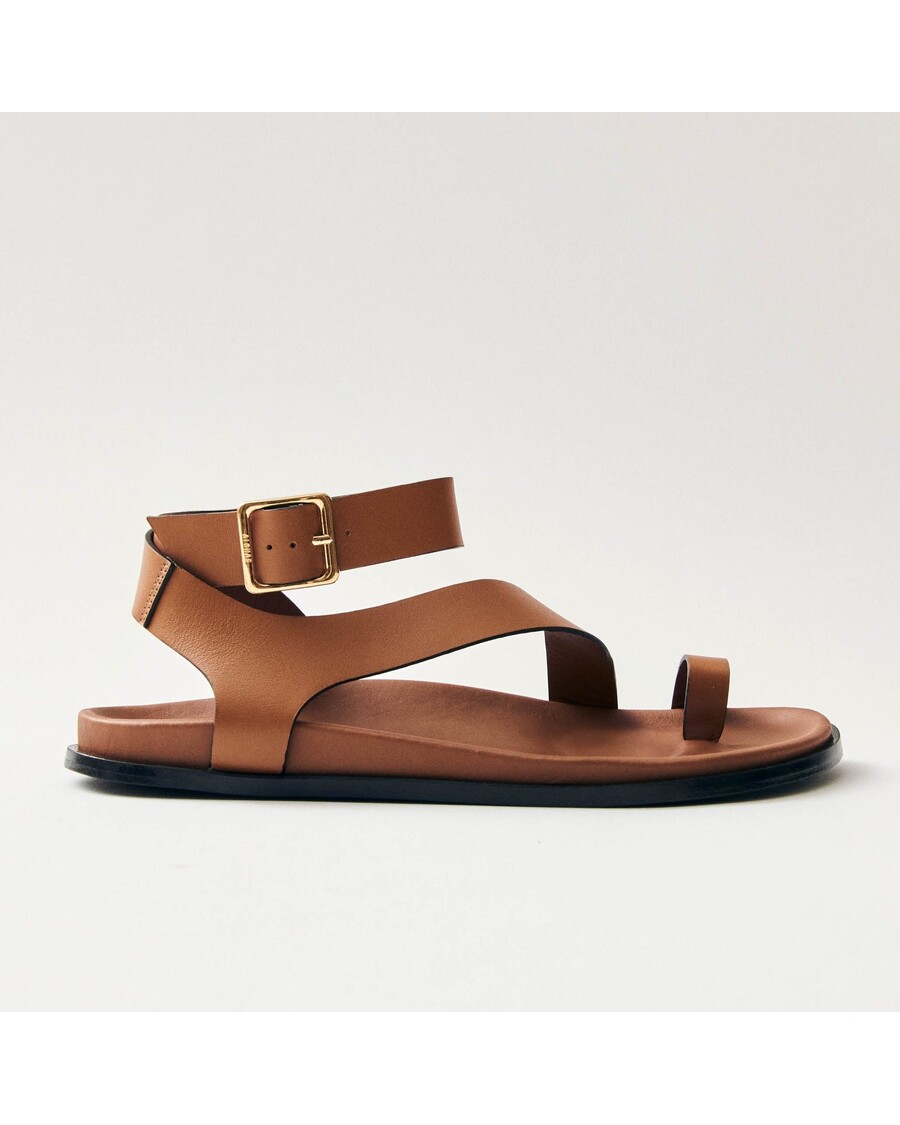 アロハス マイルズ タン レザー サンダル