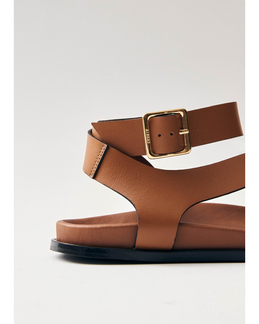 アロハス マイルズ タン レザー サンダル