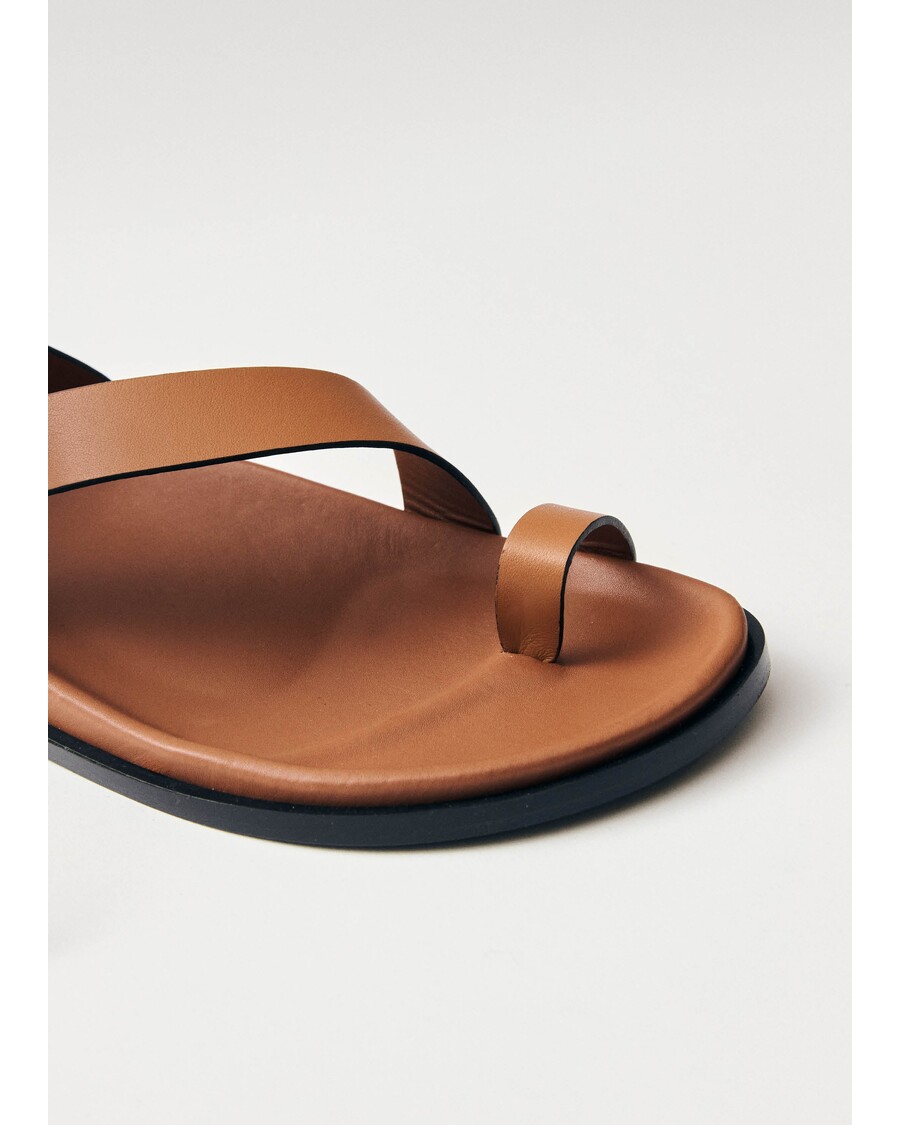 アロハス マイルズ タン レザー サンダル