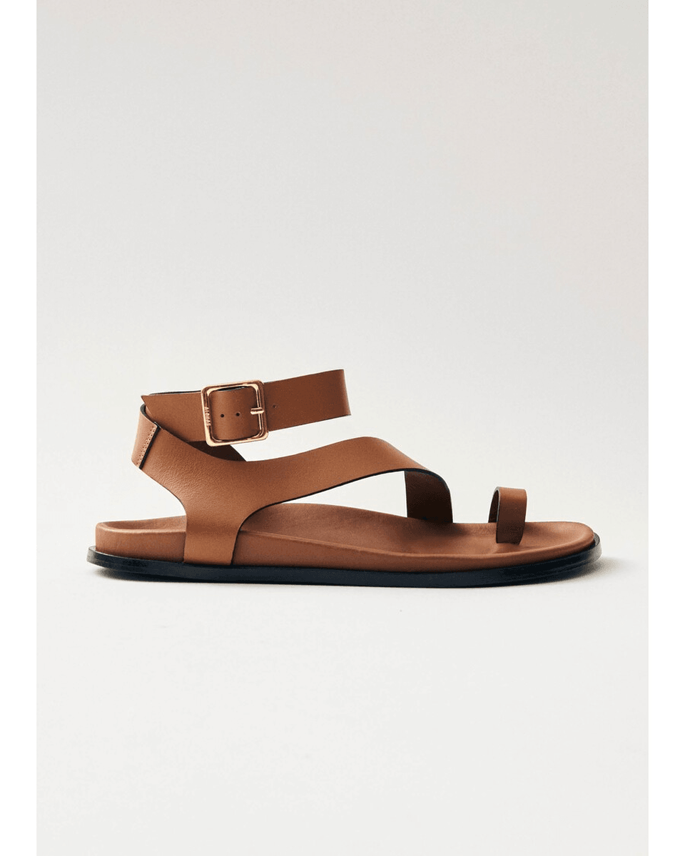 Alohas Myles Smeđe Kožne Sandale