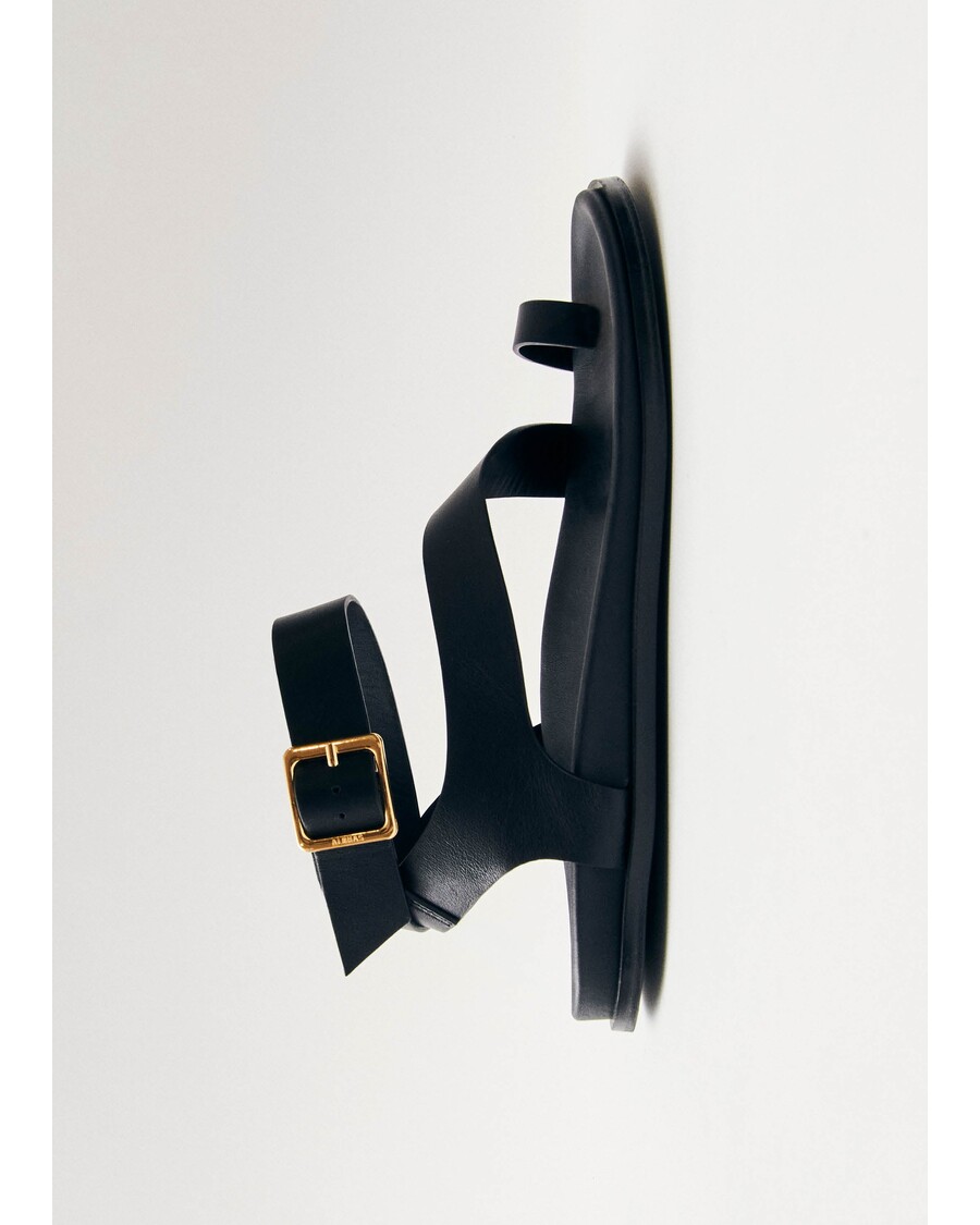 μαύρα δερμάτινα σανδάλια Alohas Myles