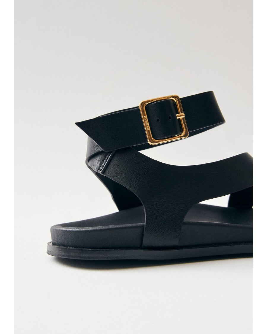 μαύρα δερμάτινα σανδάλια Alohas Myles