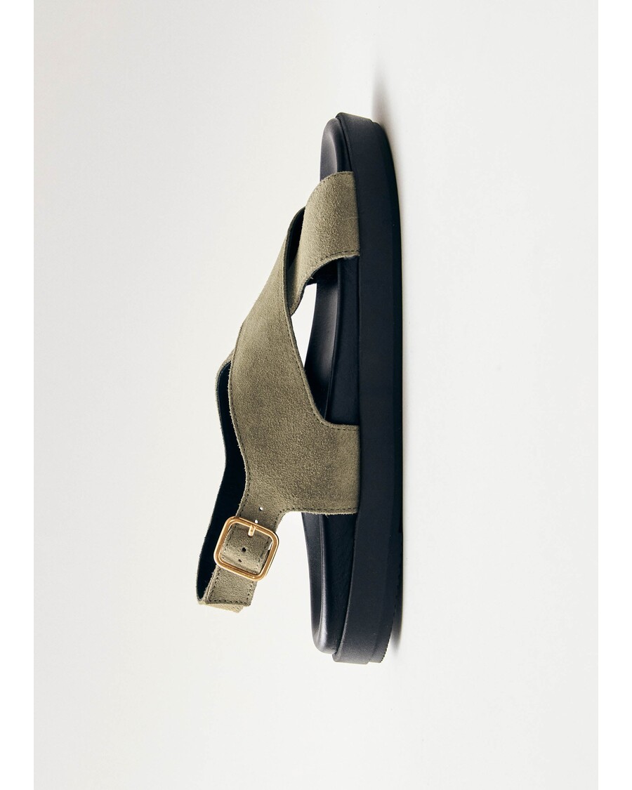 סנדלי עור חאקי זמש ניקו של Alohas