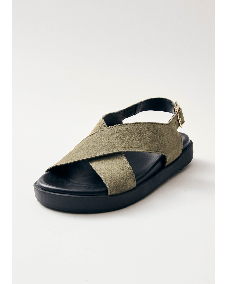 סנדלי עור חאקי זמש ניקו של Alohas