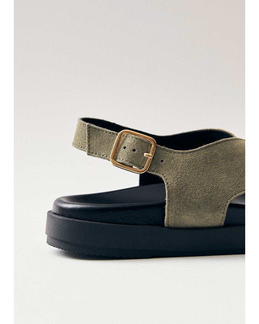 סנדלי עור חאקי זמש ניקו של Alohas