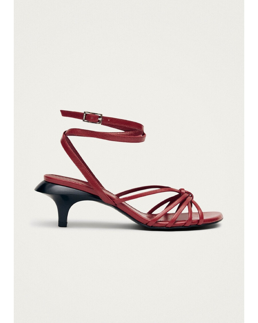 Alohas Soleia Red Leather Sandals