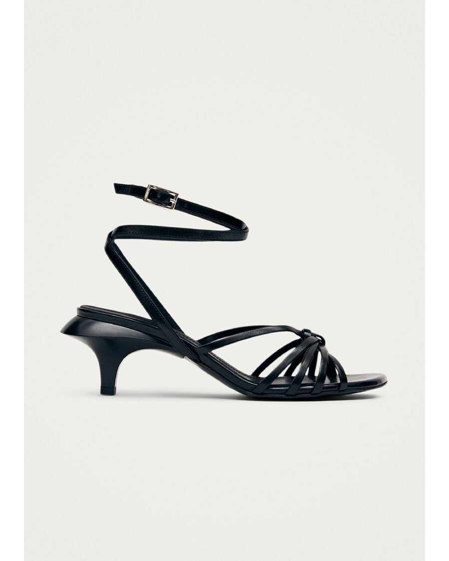 Alohas Soleia Black Leather Sandals