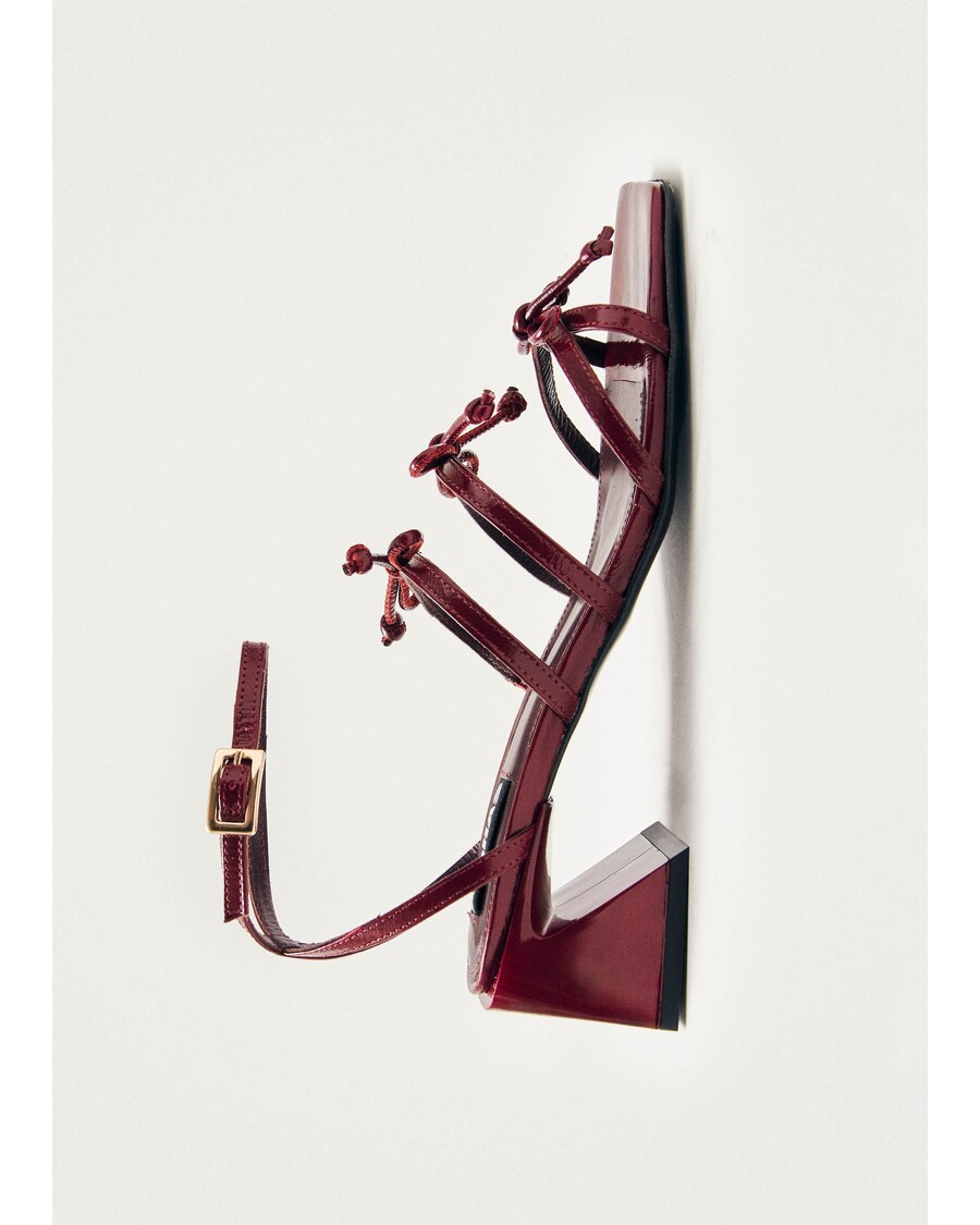 δερμάτινα σανδάλια Alohas Luzelle Onix μπορντό