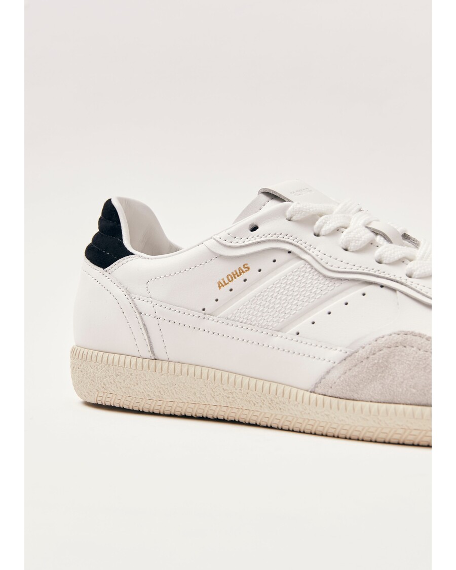 Alohas Tb.490 μαύρα δερμάτινα αθλητικά παπούτσια