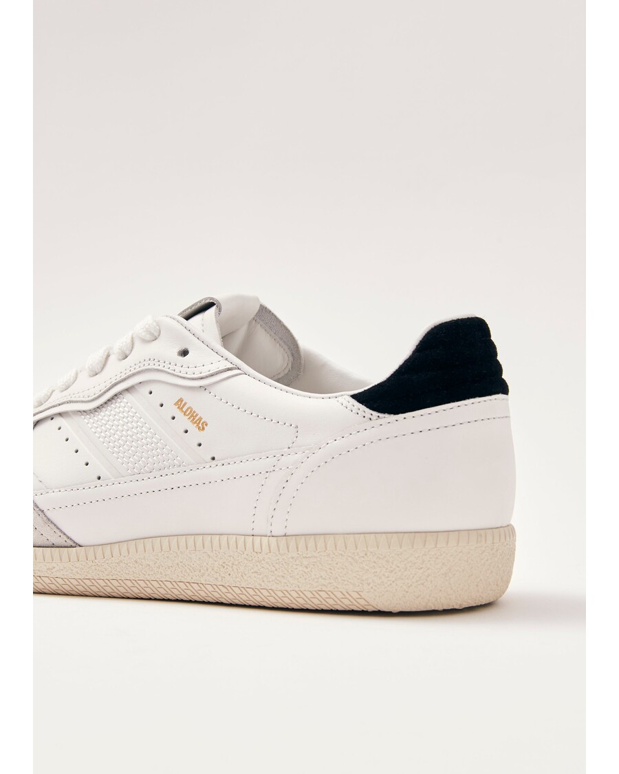 Alohas Tb.490 μαύρα δερμάτινα αθλητικά παπούτσια