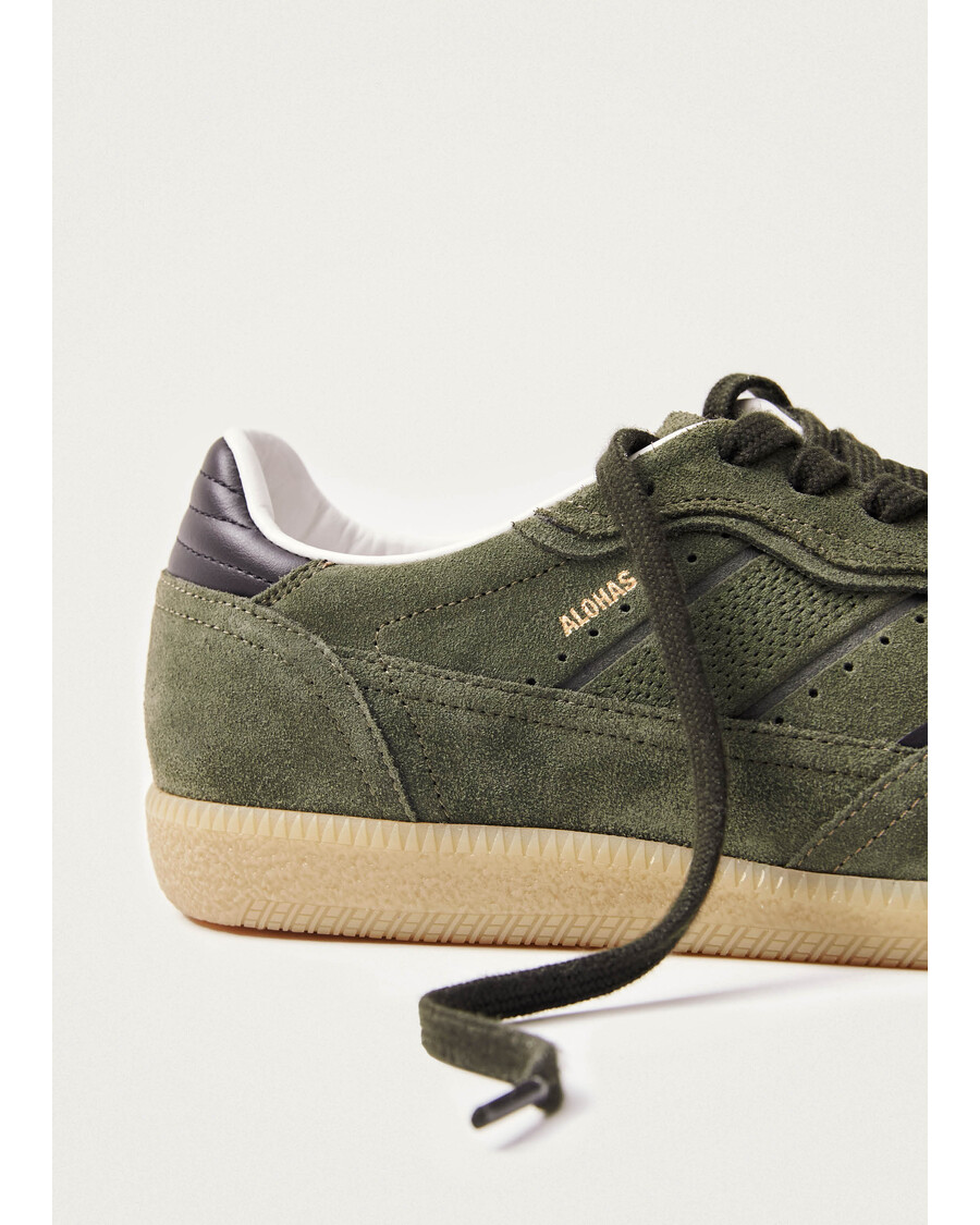 Alohas Tb.490 γεμάτα σκονισμένα πάνινα παπούτσια από δέρμα ελιάς