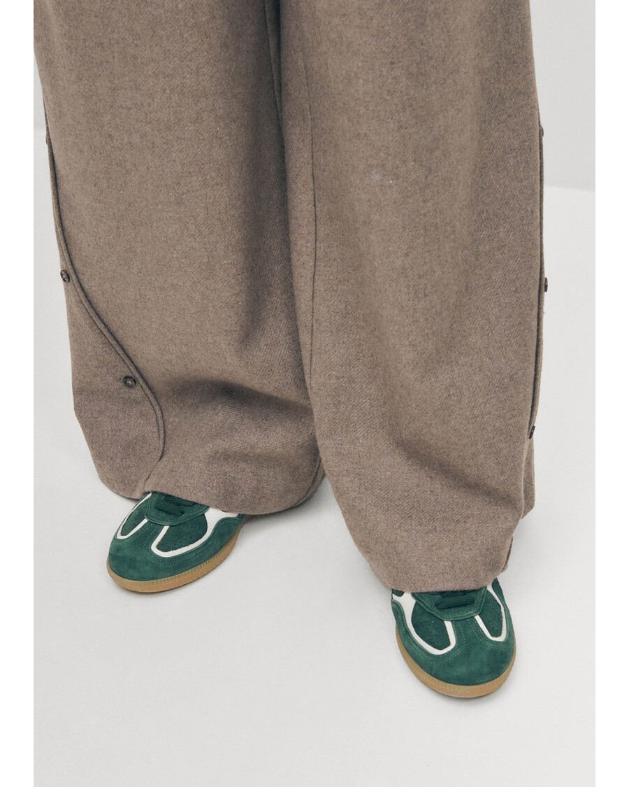 حذاء رياضي ألوهاس Tb.490 رايف فورست من الجلد باللون الأخضر