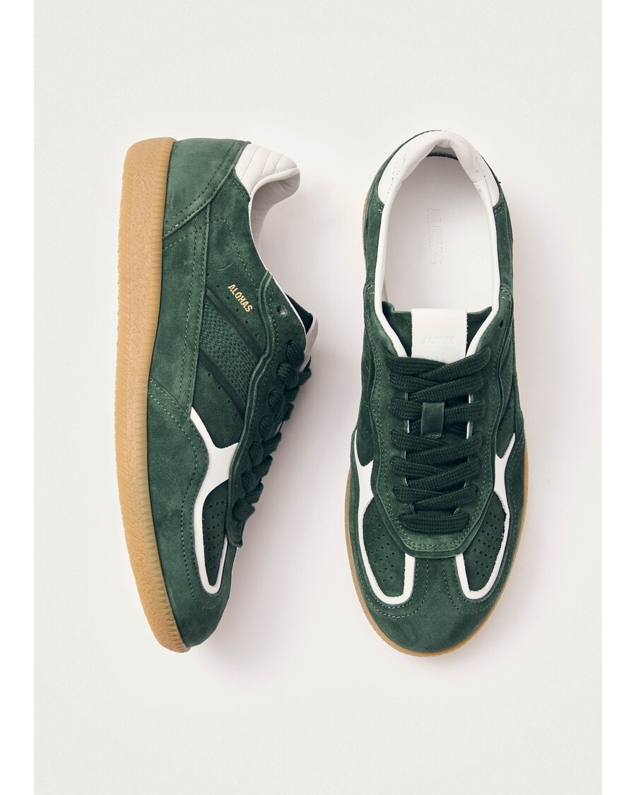 حذاء رياضي ألوهاس Tb.490 رايف فورست من الجلد باللون الأخضر