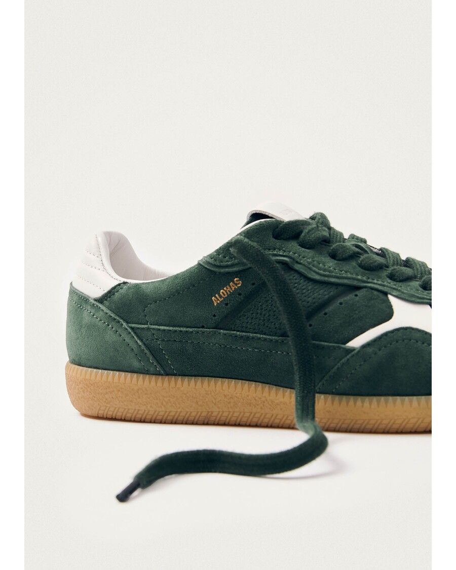 حذاء رياضي ألوهاس Tb.490 رايف فورست من الجلد باللون الأخضر