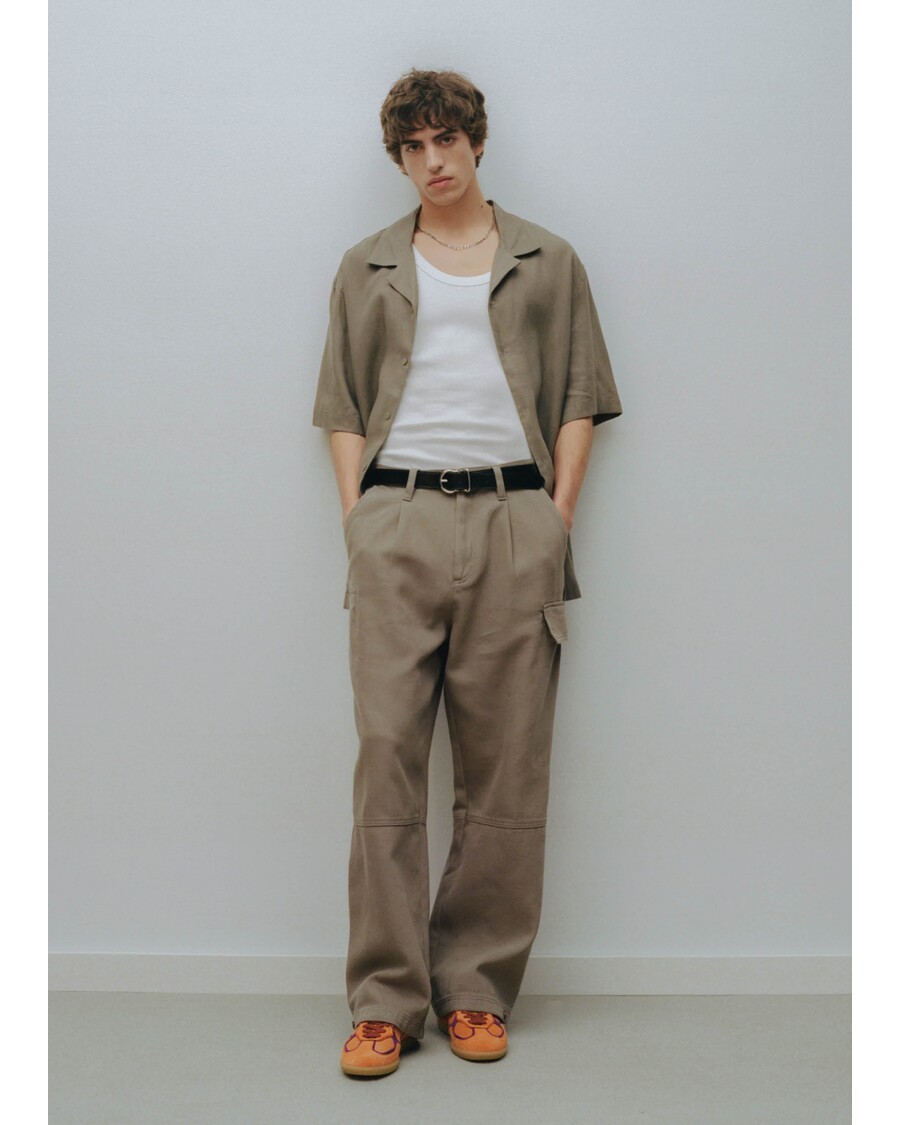 حذاء رياضي من الجلد باللون البرتقالي من Alohas Tb.490