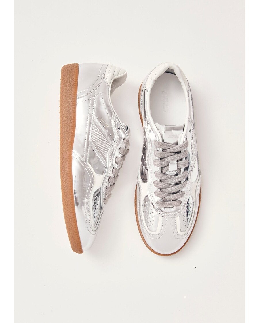 Alohas Tb.490 Rife Shimmer Silver Cream Leather Sneakers