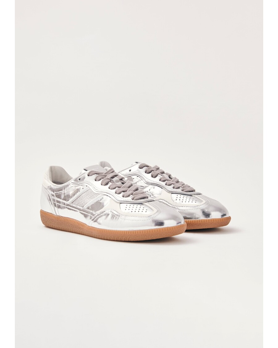 Alohas Tb.490 Rife Shimmer Silver Cream Leather Sneakers