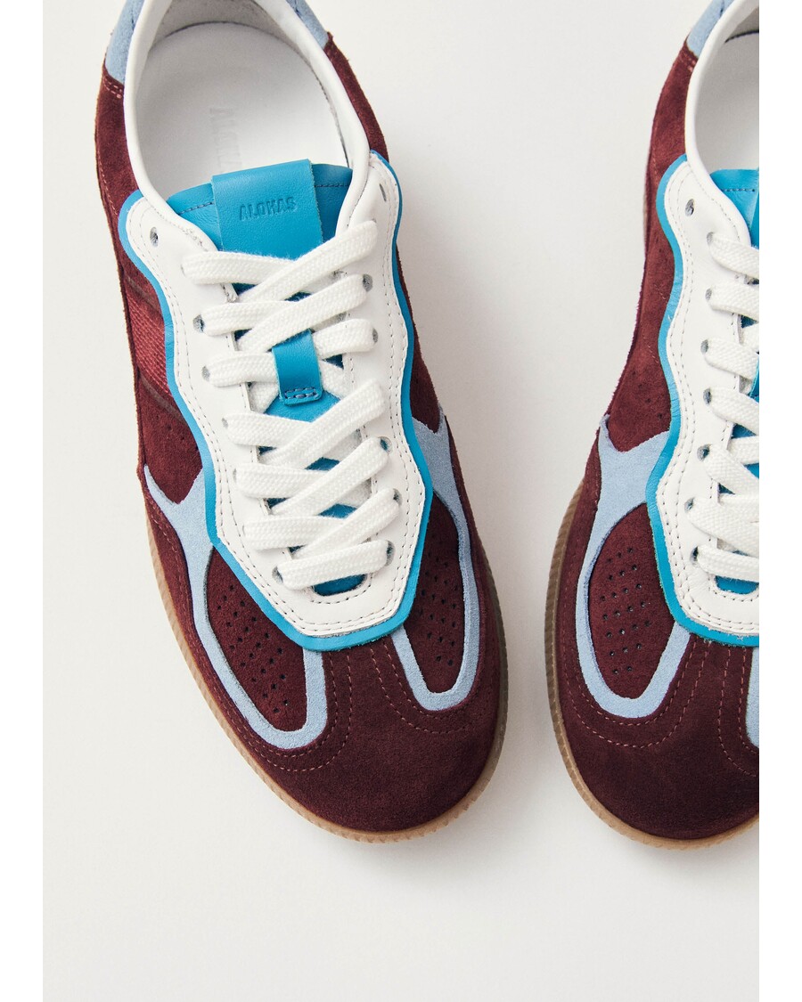 Alohas Tb.490 γεμάτα μπορντό δερμάτινα αθλητικά παπούτσια