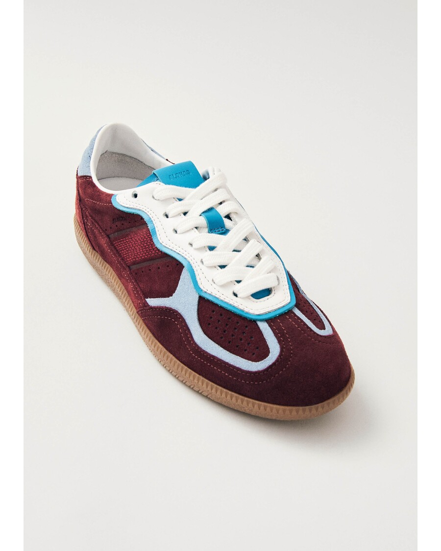 Alohas Tb.490 γεμάτα μπορντό δερμάτινα αθλητικά παπούτσια