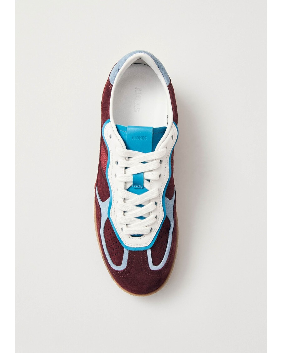 Alohas Tb.490 γεμάτα μπορντό δερμάτινα αθλητικά παπούτσια