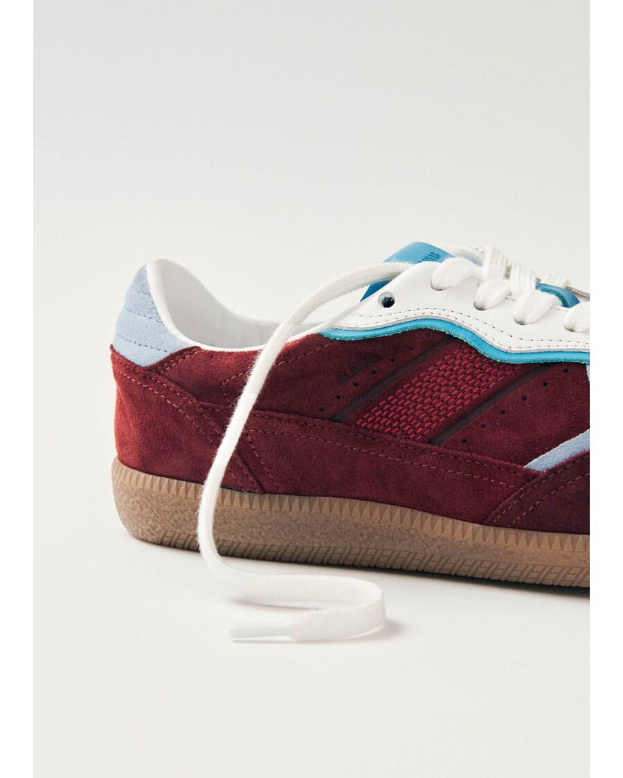 Alohas Tb.490 γεμάτα μπορντό δερμάτινα αθλητικά παπούτσια