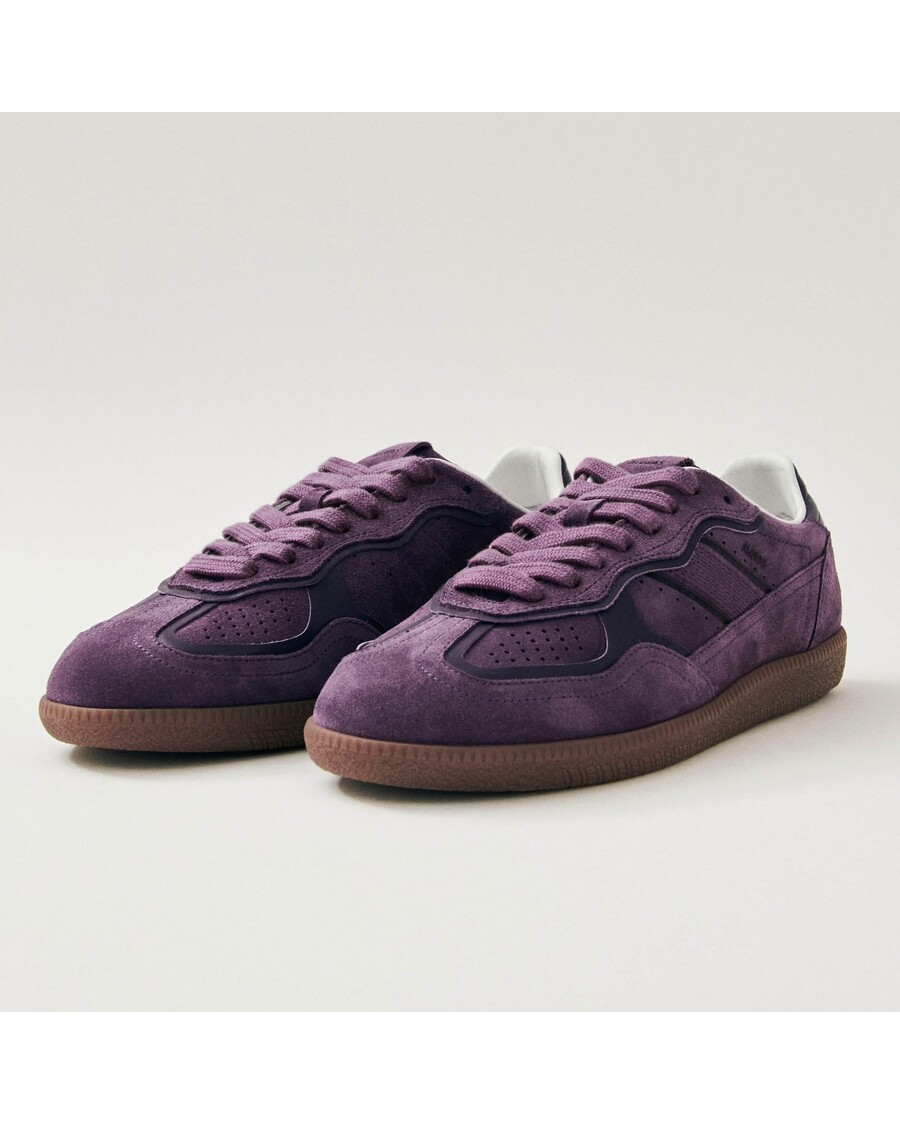 Alohas Tb.490 γεμάτα δερμάτινα πάνινα παπούτσια από λιλά