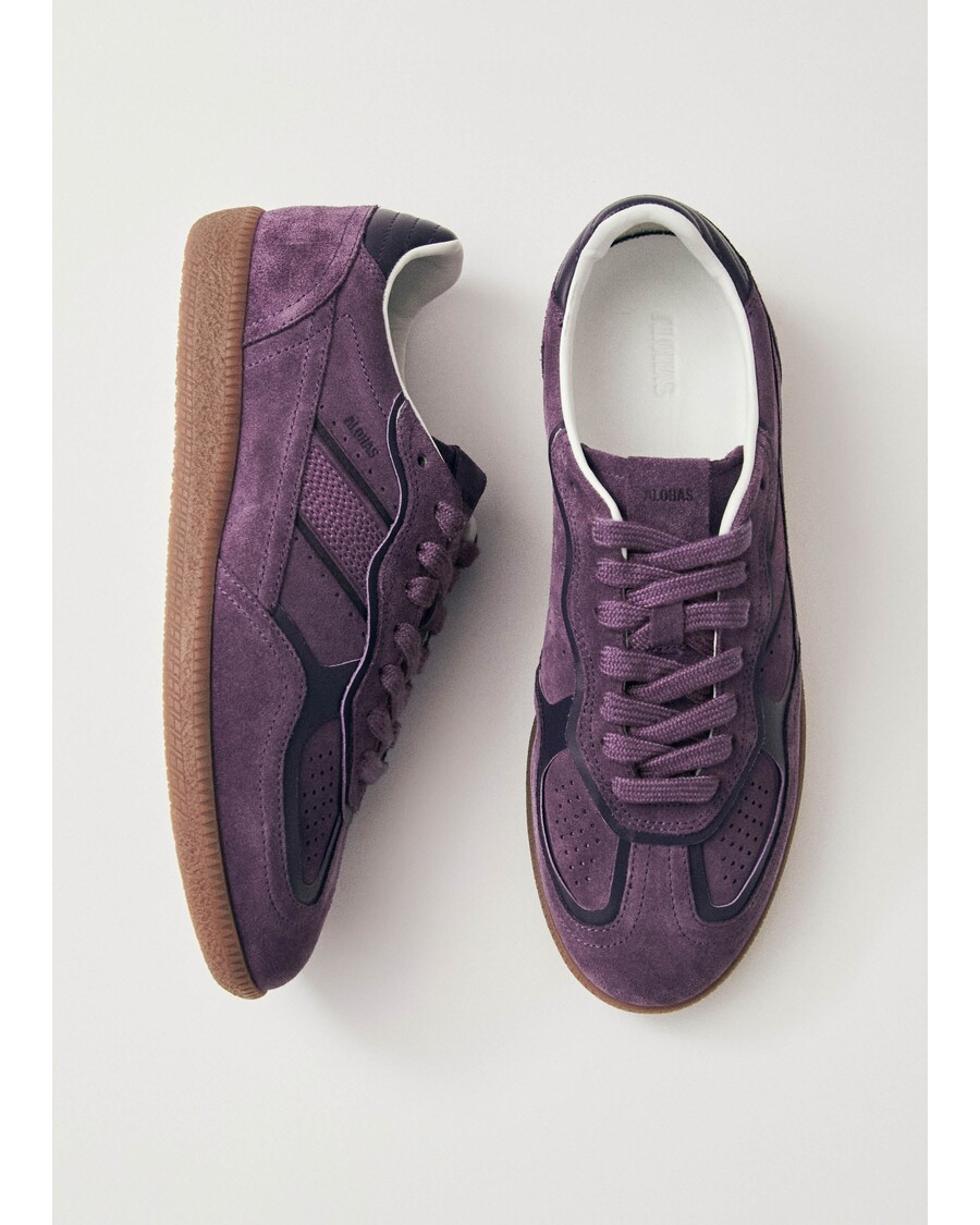 Alohas Tb.490 γεμάτα δερμάτινα πάνινα παπούτσια από λιλά