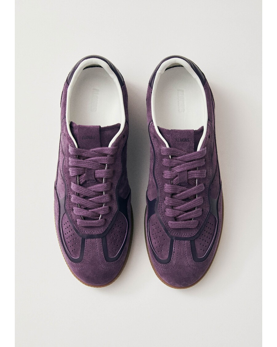 Alohas Tb.490 γεμάτα δερμάτινα πάνινα παπούτσια από λιλά